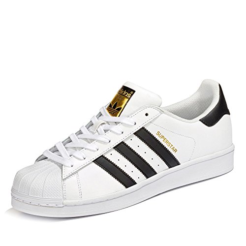 adidas Originals mens Superstar Sneaker, White/Black/White, 10 US