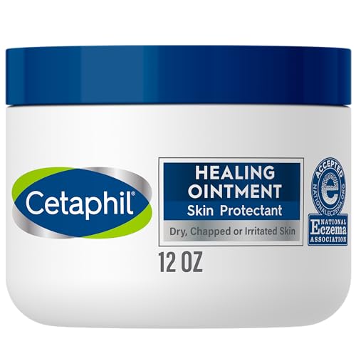 Cetaphil Healing Ointment, 12 oz, For Dry, Chapped, Irritated Skin, Heals and Protects, Soothes Cracked Hands and Chapped Lips, Hypoallergenic, Fragrance Free