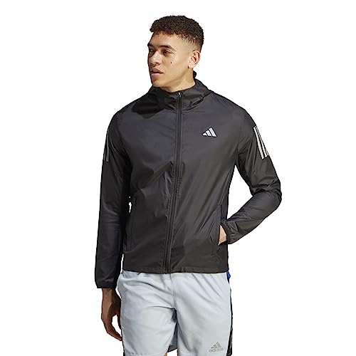 adidas Men's Own The Run Jacket, Black, Large