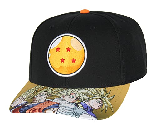 Dragon Ball Hat Z Anime 4 Star Dragon Ball Embroidered Patch Super Saiyan Goku Gohan Trunks Vegeta Precurve Snapback Cap Black