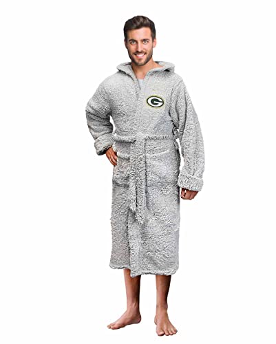 Northwest NFL Plush Hooded Robe with Pockets - 100% Polyester Sherpa Blend - Unisex- Relaxation and Style with Game Day Flair
