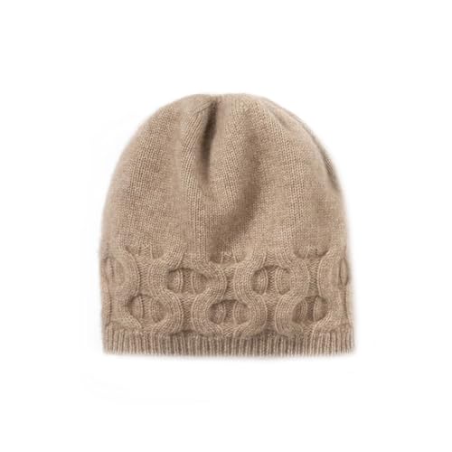 Goat Cashmere Women's Thickened Knitted Hat Winter Flower Cap Female Warm Hat Female