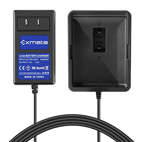 Exmate 12V Li-Ion Battery Charger Compatible with RYOBI CB120L CB121L C123D BPL-1220 130503001 130503005 Pod Style Battery (Not for Ni-MH/Ni-CdBattery)