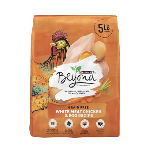 Purina Beyond Grain Free White Meat Chicken and Egg Recipe Natural Cat Food High Protein Cat Food Dry Formula - 5 lb. Bag