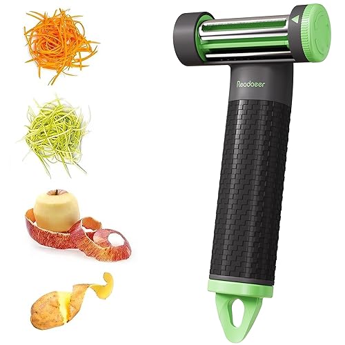Readaeer Vegetable Peelers for Kitchen, 3 in 1 Blade Spin Design with Julienne Function, Y Peelers for Fruit Veggie Potatoes Carrot Cucumber