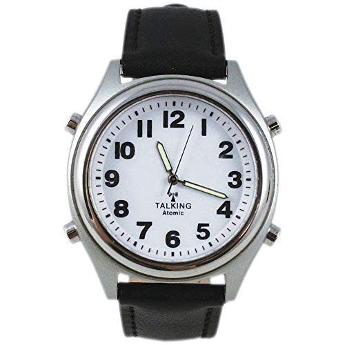 MSR Imports Men's Talking Atomic Watch-Tells Time & Date Out Loud for Low Vision