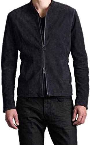 Marzz Store Mens Daniel Craig Spectre James Bond 007 Black Suede Leather Jacket