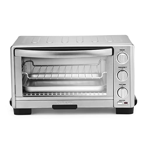 Cuisinart TOB-1010 Toaster Oven Broiler, 11.875' x 15.75' x 9', Stainless Steel