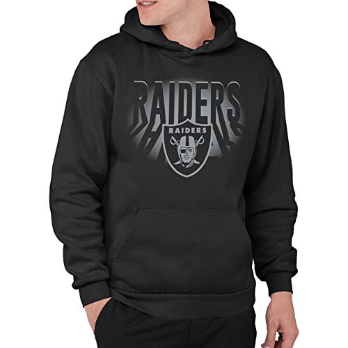 Junk Food Clothing x NFL - Las Vegas Raiders - Team Spotlight - Unisex Adult Pullover Fleece Hoodie for Men and Women - Size X-Large