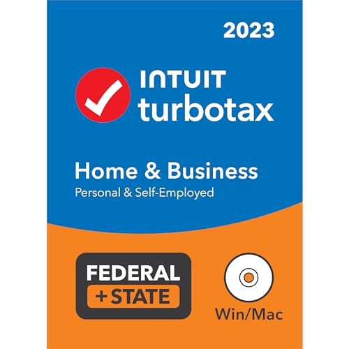 TurboTax Home & Business 2023 Tax Software, Federal & State Tax Return [Amazon Exclusive] [PC/MAC Disc]