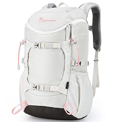 MOUNTAINTOP 28L Hiking Backpack for Women Outdoor Backpack for Camping Cycling and Traveling, 20.5×12.2×6.3 IN, Ivory