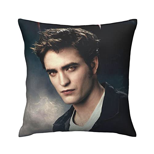 Edward-Cullen Bella-Swan-Twilight 18'X 18'Inch Polyester Pillow Cases Home Decor Decorations Square Soft Throw Pillow Covers for Car Bed Bedroom Sofa