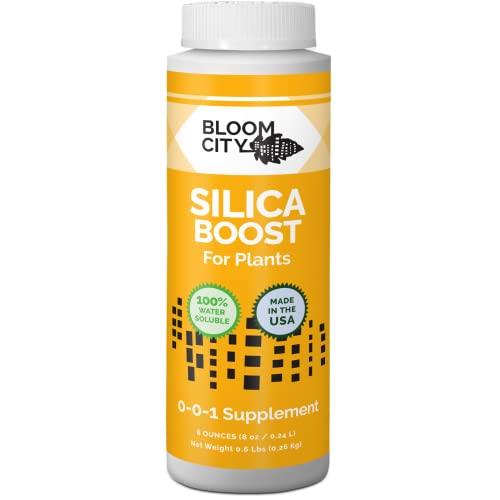 Liquid Silica Boost Fertilizer and Supplement by Bloom City, 1/2 Pint (8 oz) Concentrated Makes 45 Gallons