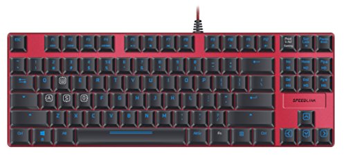 Speedlink ULTOR Mechanical USB-Gaming Keyboard with LED Illumination, N-Key Rollover, 6 Macro Keys - US-Layout, red, SL-670008-BKRD-US