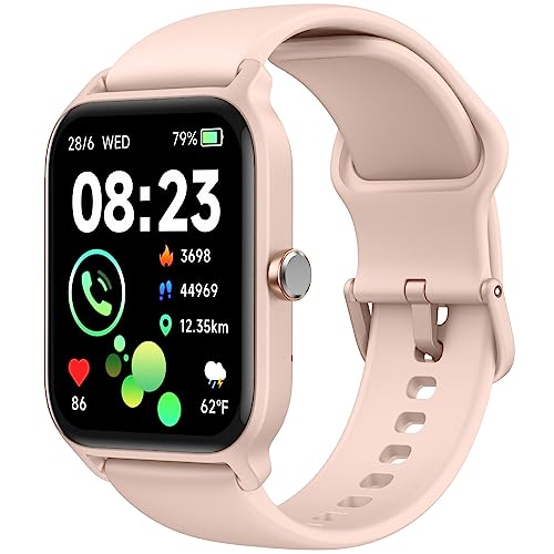 Smart Watch for Women (Answer/Make Call), 1.8' Touch Screen Activity Trackers for Android iPhone Compatible with Alexa Built in, Fitness Heart Rate Blood Oxygen Sleep Monitor, IP68 Waterproof