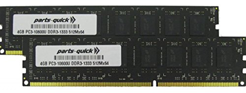 8GB (2 X 4GB) Memory Upgrade for Shuttle XPC SZ87R6 DDR3 PC3-10600 1333MHz DIMM RAM (PARTS-QUICK Brand)