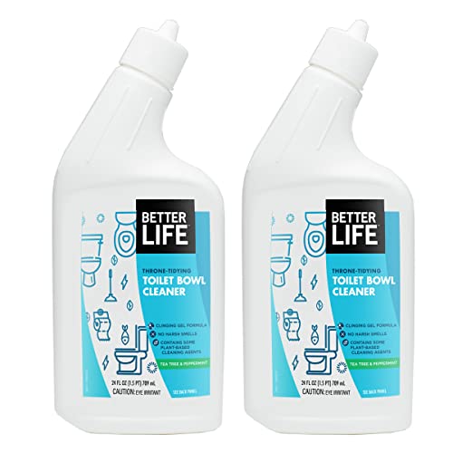 Better Life Natural Toilet Bowl Cleaner, Tea Tree & Peppermint Scent, 24 Fl Oz (Pack of 2)