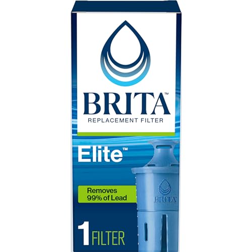 Brita Elite Water Filter, Advanced Carbon Core Technology Reduces 99% of Lead, Replacement Filter for Pitcher and Dispensers, Made Without BPA, 1 Count (Package May Vary)