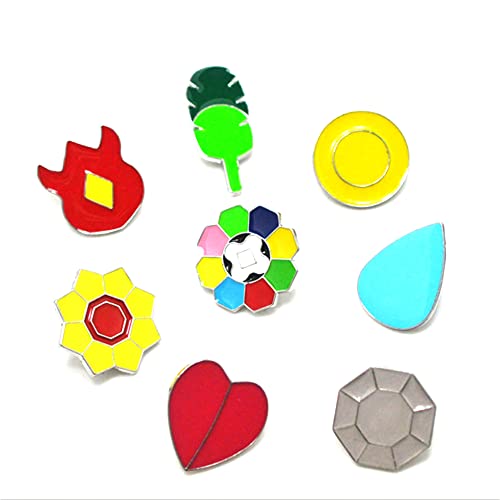 Pocket Monsters Gym Badges Collection Gift Box Set of 8pcs (Red)