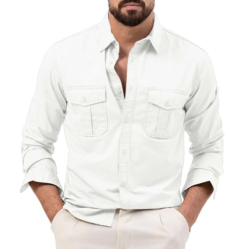 Mens White Linen Shirt Womens White Button Down Shirt Easter Shirts for Men Hawaii for Vacation Plain Long Sleeve Tee Ice Fishing Bibs Aztec Men Warehouse Amazon Warehouse Deals