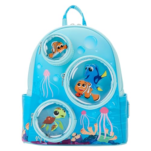 Loungefly Disney Finding Nemo 20th Anniversary Bubble Pockets Faux Leather Mini Backpack