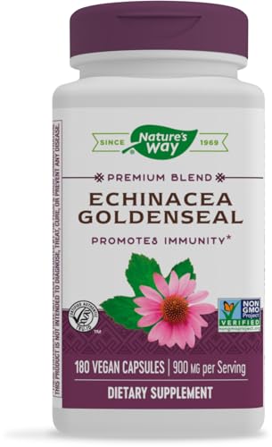 Nature's Way Premium Blend Echinacea Goldenseal 900 mg per Serving 180 Capsules