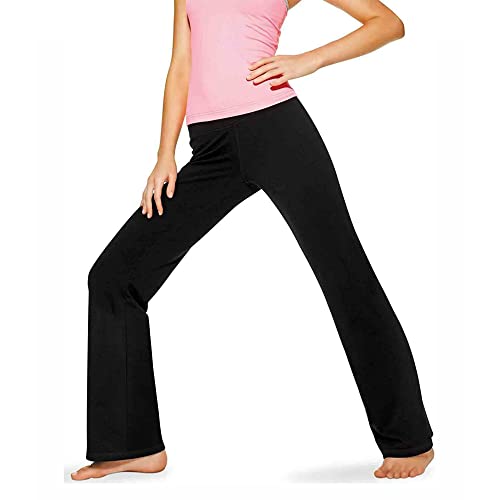 No Nonsense Women's Flared Sport Yoga Pant, Black, Large