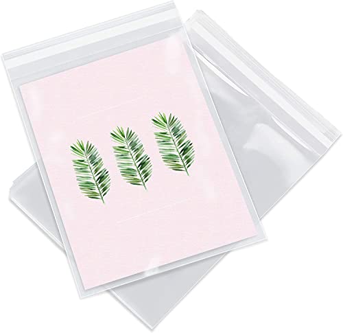 Pack It Chic - 6” X 9” (200 Pack) Clear Resealable Cello Poly Bags - Fits 6X9 Prints, Photos, A7 A8 A9 Cards & Envelopes - Self Seal