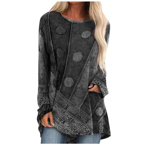 Plus Size Black Top Long Sleeve Shirts for Women Round Neck Women Long Sleeve Tshirt Womens Sweatshirts and Hoodies Fall Sweatshirts for Women Halloween Costumes for Women