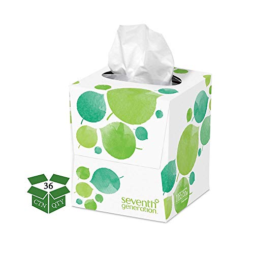 Seventh Generation Facial Tissue, 2-Ply Sheets, 85-Count Boxes (Pack of 36)
