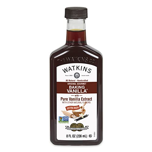 Watkins All Natural Original Gourmet Baking Vanilla with Pure Extract, 8 fl. oz. Bottle, 1-Pack