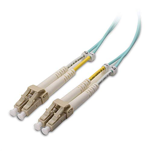 Cable Matters OFNP Plenum Multimode Duplex OM3 Fiber Cable 6.6 Feet / 2m (40Gb 10Gb, LC to LC, 50/125 Fiber Optic Cable, Fiber Patch Cable)