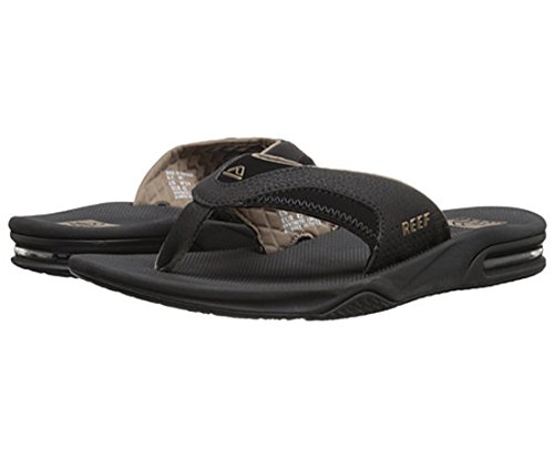 Reef Men's Sandals, Fanning, Black/Brown, 11