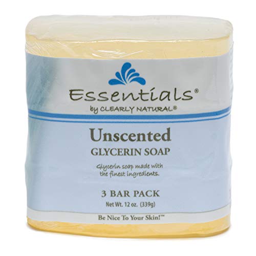 Clearly Natural Glycerine Bar Soap, Unscented, 3 Count, 4 oz each (876872362)