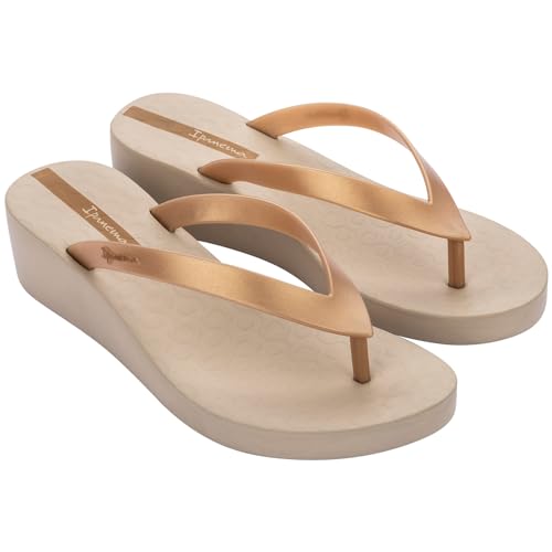 Ipanema Women's Selfie Platform Sandals, Beige/Gold, Size 7