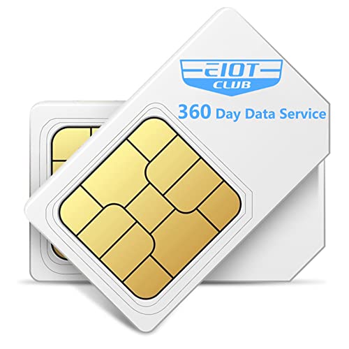 EIOTCLUB Data SIM Card for 360 Days - Compatible with AT&T and T-Mobile Networks for Unlocked Security Solar and Hunting Trail Game Cameras IoT Device(USA Coverage, Triple Cut 3-in-1)