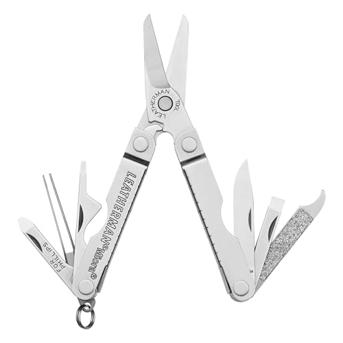 LEATHERMAN, Micra, Keychain Multi-tool with Grooming Tools, Mini Pocketknife for Everyday Carry (EDC), Hobbies & Outdoors, Built in the USA, Stainless Steel