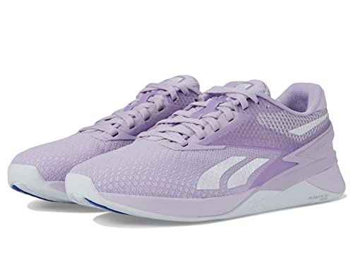 Reebok Women's Nano X3 Cross Trainer, Purple Oasis/Cold Grey/Vector Blue, 8