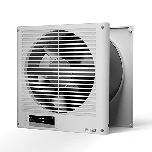 AC Infinity Room to Room Fan 8”, Two-Way Airflow Through-the-Wall Fan with Temperature Controller, Precise 10-Speed Quiet In-Wall Vent Fan for Kitchen, Laundry Room, and Workshops