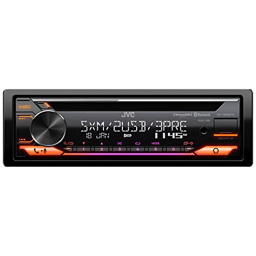 JVC KD-T925BTS Bluetooth Car Stereo Receiver with USB Port – LCD Display - AM/FM Radio - MP3 Player - Double DIN – 13-Band EQ (Black)