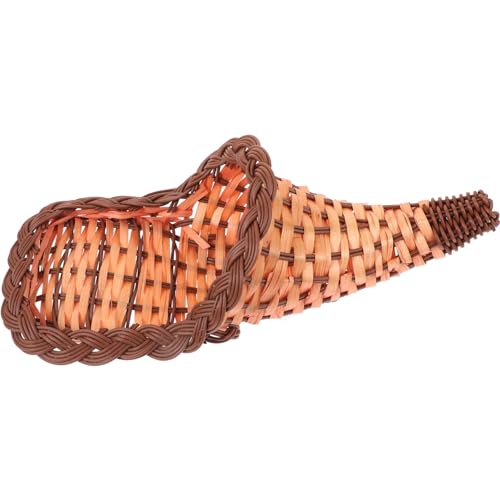 Cabilock Cornucopia Basket Large Horn of Plenty Wicker Grapevine Fall Basket Thanksgiving Cornucopia Centerpieces for Christmas Fall Harvest Dining Table Decor