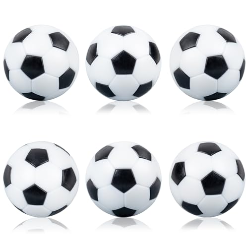 OuMuaMua 6pcs White Foosball Table Balls 1.42 Inch Tabletop Game Foosball for Table Soccer Balls White World Cup Accessory Replacements