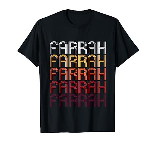 Farrah Retro Wordmark Pattern - Vintage Style T-shirt