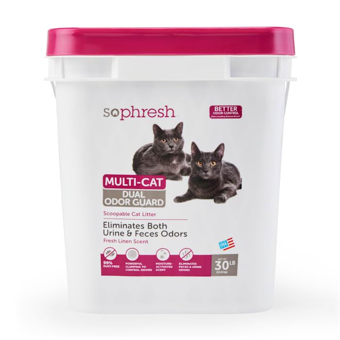 So Phresh Dual Odor Guard Scoopable Cat Litter, 30 lbs.