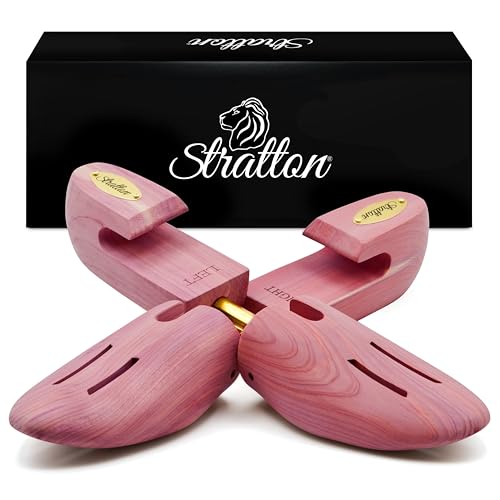 Stratton Cedar Shoe Trees for Men | Wooden Shoe Stretcher | Grown in USA | Great Gift for Men (Medium (Fits Shoe Sizes 9-10))