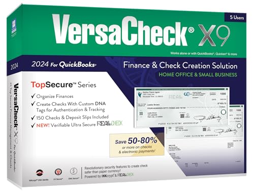 VersaCheck X9 2024 for QuickBooks – 5 User Finance and Check Creation Software