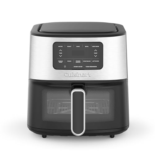 Cuisinart Air Fryer Oven – 6-Qt Basket Stainless Steel Air Fryer – Dishwasher-Safe Air Fryer Toaster Oven Combo with 5 Presets – Roast, Bake, Broil and Air Fry Quick & Easy Meals