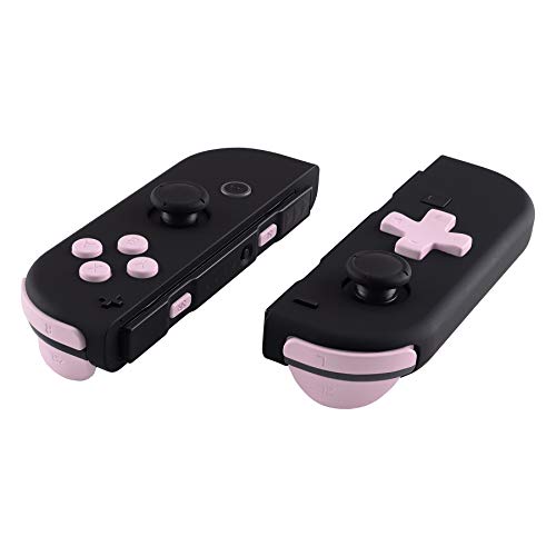 Cherry Blossoms Pink D-pad ABXY Keys SR SL L R ZR ZL Trigger Buttons Springs, Replacement Full Set Buttons Kits for Nintendo Switch & OLED Joycon (D-pad ONLY Fits for eXtremeRate Joycon D-pad Shell)