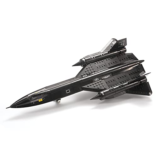 DAHONPA SR71 Blackbird High-Altitude Reconnaissance Aircraft Metal Fighter Military Army Airplane Building Bricks Set, 183 Pieces Air-Force Toy, Gift for Kid and Adult.…