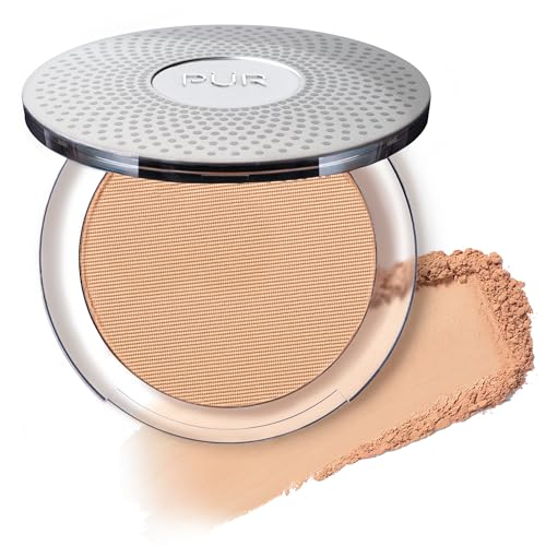 PÜR Beauty 4-in-1 Pressed Mineral Makeup SPF 15 Powder Foundation with Concealer & Finishing Powder- Medium to Full Coverage Foundation- Mineral-Based - Cruelty-Free & Vegan Friendly